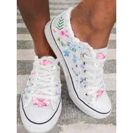 Fashion Floral Ultralight Breathable Sports Canvas Shoes