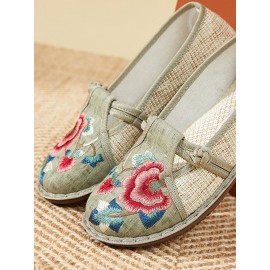 Ethnic Ethnic Slip On Flat Heel Shallow Shoes